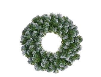 Norton kerstkrans | groen met bevroren details | 45cm
