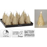 LED kerstboom kaars | goud | 19cm