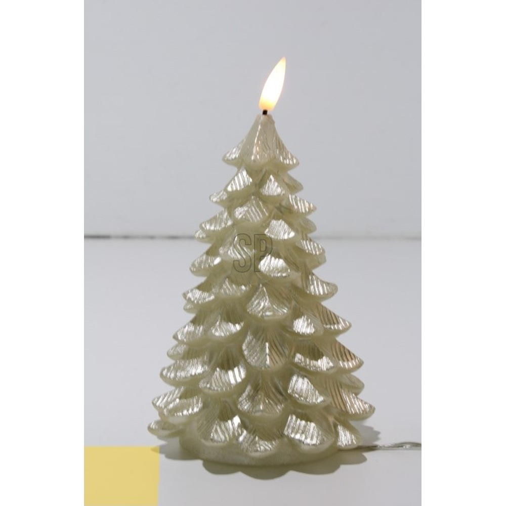 LED kerstboom kaars | goud | 19cm