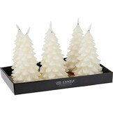LED kerstboom kaars | zilver | 19cm