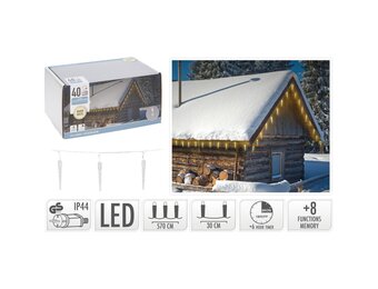 IJspegelverlichting | 40 LED lampjes | warm wit