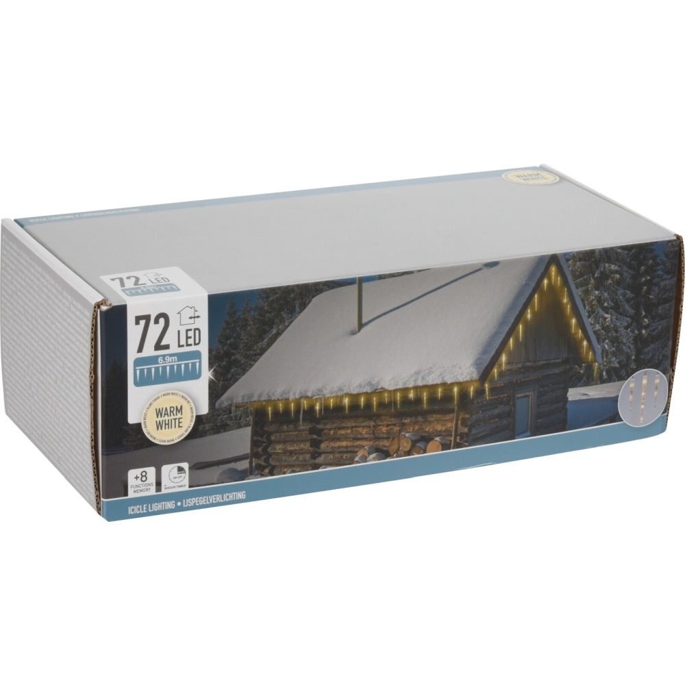 IJspegelverlichting | 72 LED lampjes | warm wit