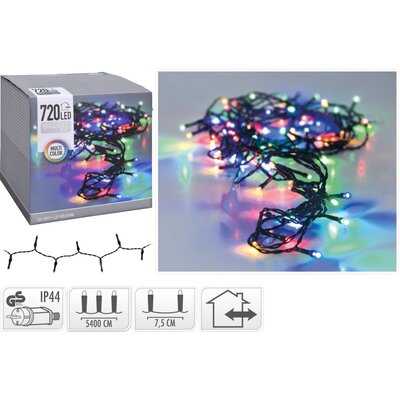 Kerstverlichting | 720 LED lampjes | multicolor | voor buiten | 54m