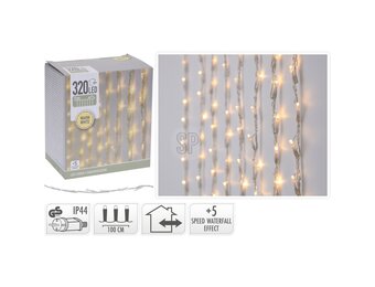 Lichtgordijn | 320 LED lampjes | warm wit | 1m