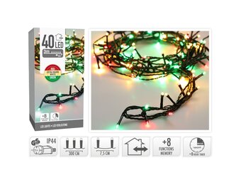 Kerstverlichting | 40 LED lampjes | rood/groen