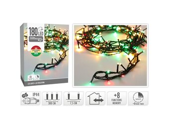 Kerstverlichting | 180 LED lampjes | rood/groen | 13,5m