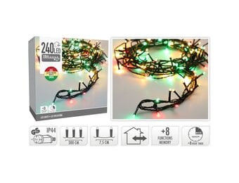 Kerstverlichting | 240 LED lampjes | rood/groen | 18m