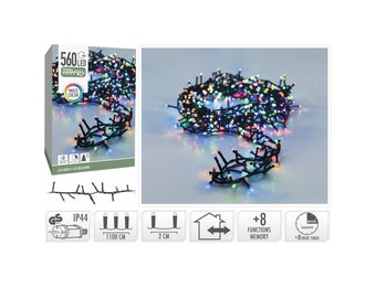 Kerstverlichting micro cluster | 560 LED lampjes | multicolor | 11 meter