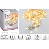 Kerstverlichting | 96 LED lampjes | met timer functie | warm wit | 7m