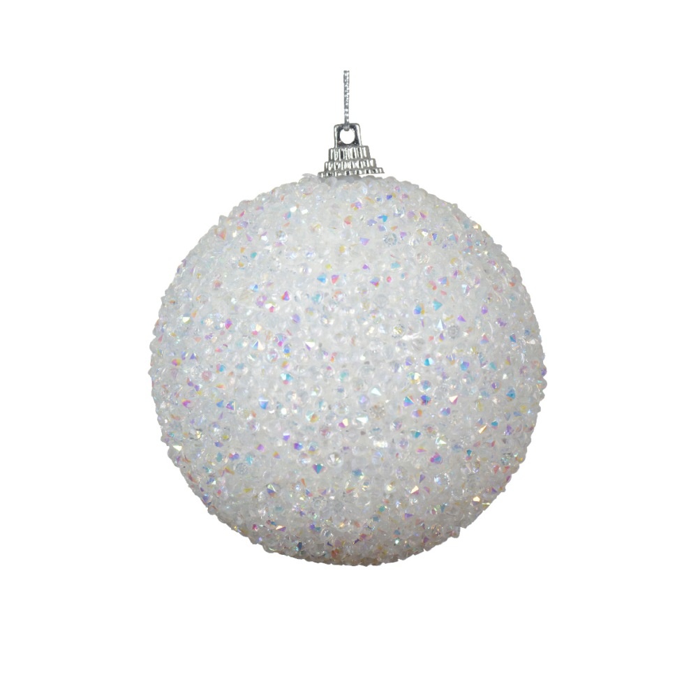 Kerstbal | foam | wit | 8cm
