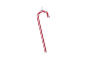 Kersthanger zuurstok | plastic | rood/wit | 12,2cm