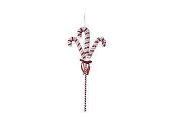 Kersthanger zuurstokken | foam | rood/wit | 58cm