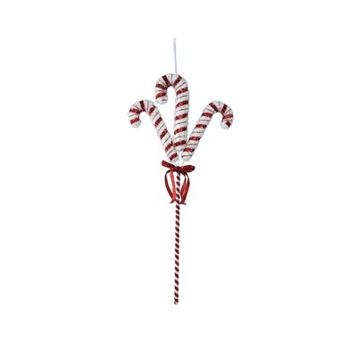 Kersthanger zuurstokken | foam | rood/wit | 58cm