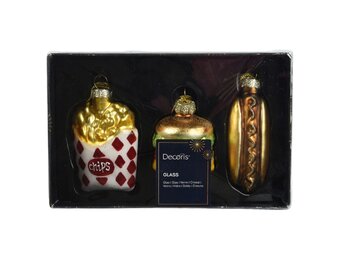 Kersthanger snacks box | 3-delig | glas