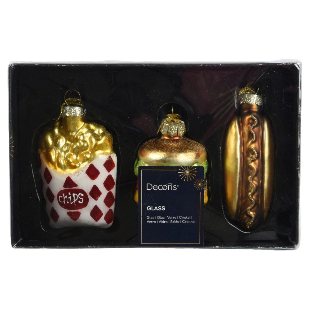 Kersthanger snacks box | 3-delig | glas