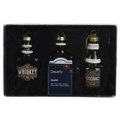 Kersthanger drank box | 3-delig | glas