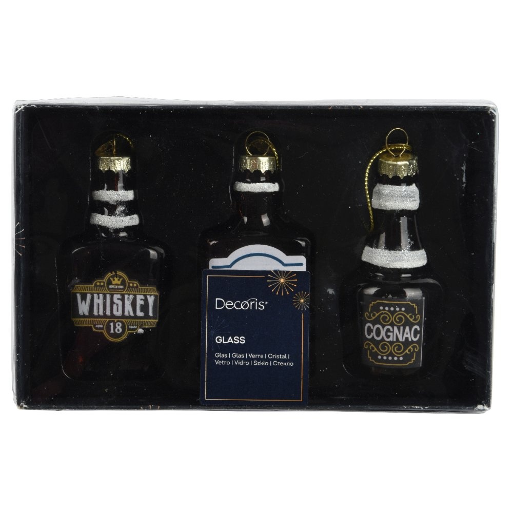 Kersthanger drank box | 3-delig | glas