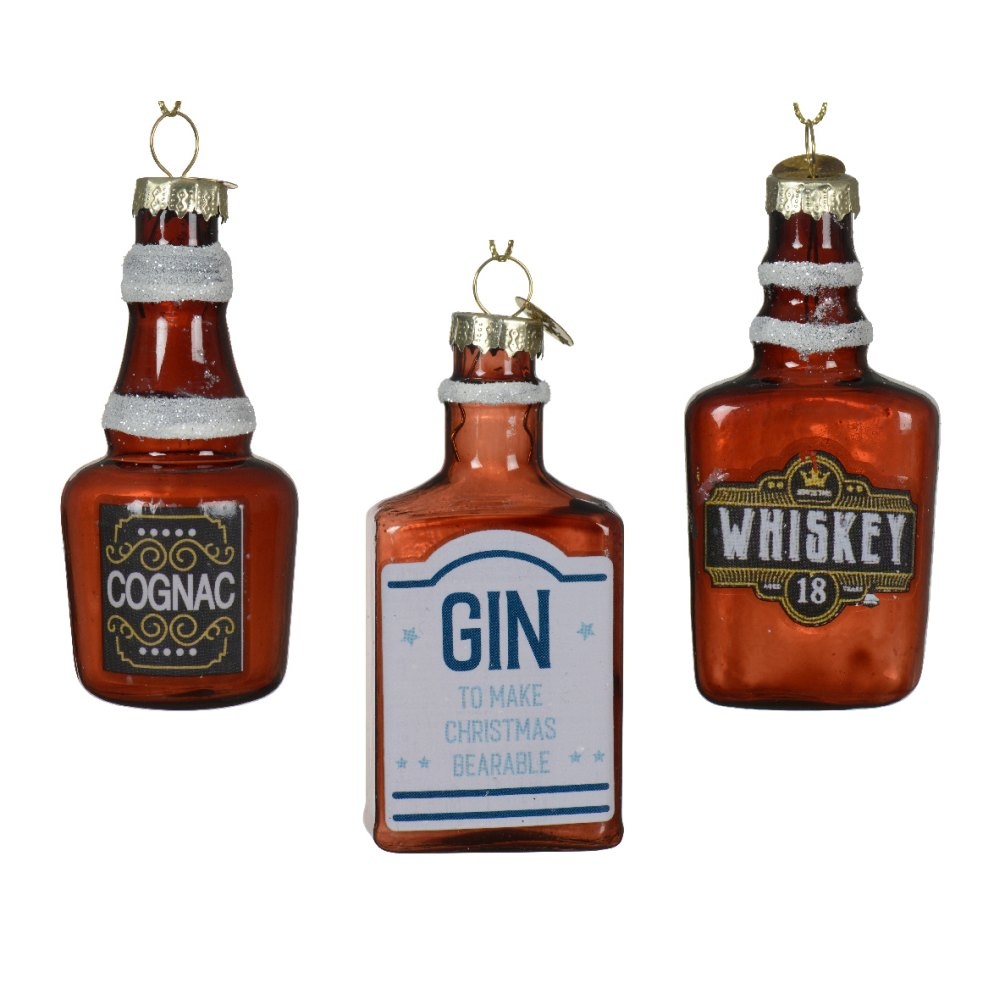 Kersthanger drank box | 3-delig | glas