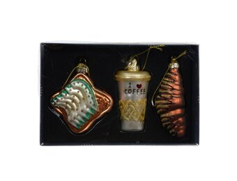 Kersthanger ontbijt box | 3-delig | glas