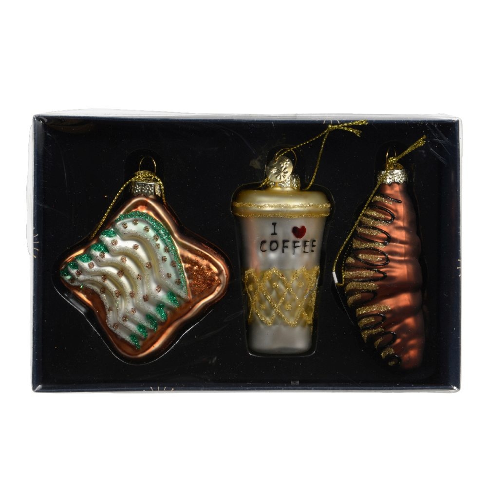 Kersthanger ontbijt box | 3-delig | glas