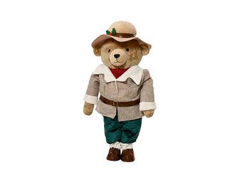 Beer met witte jas | polyester | 88cm