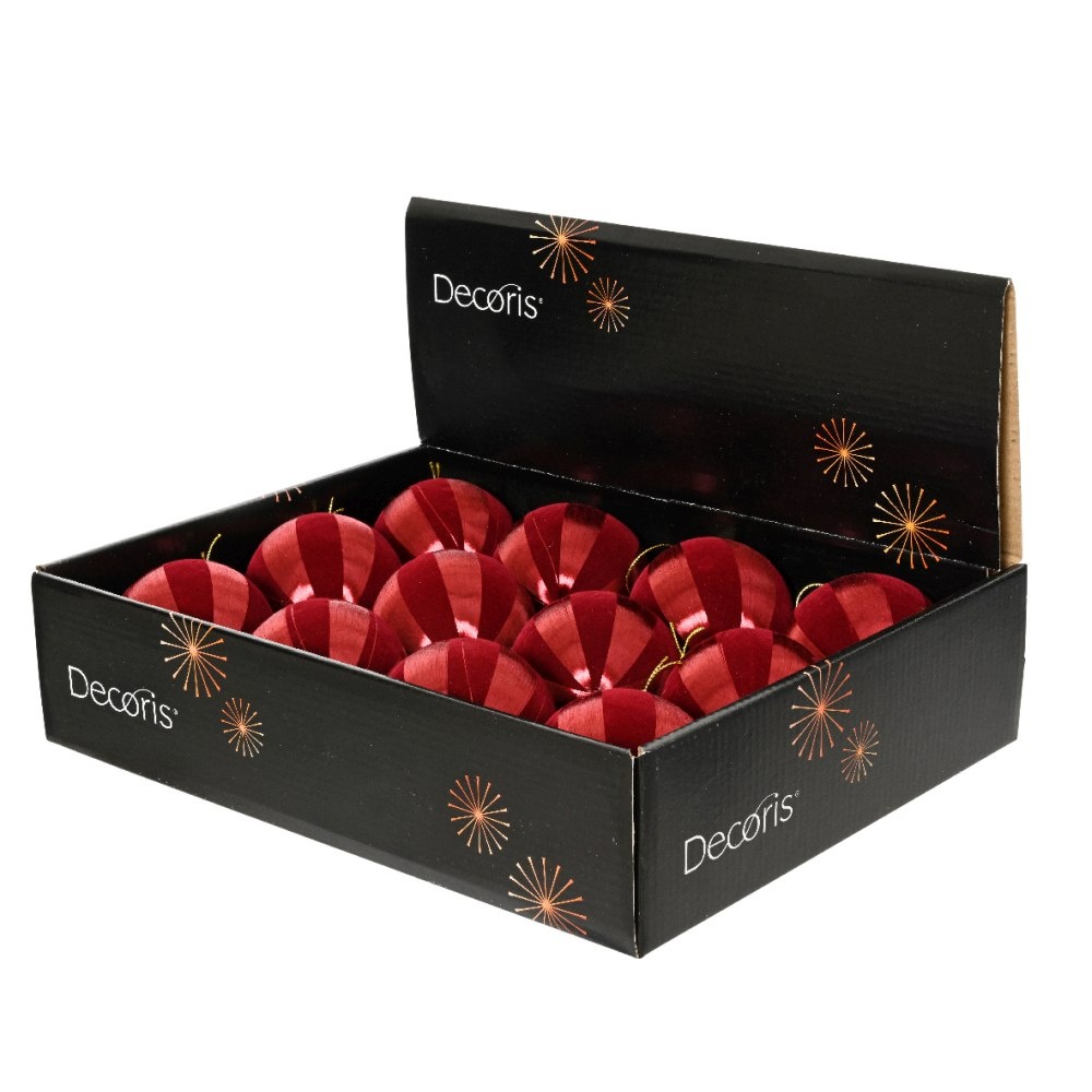 Kerstbal | foam | rood/ossenbloed | 8cm