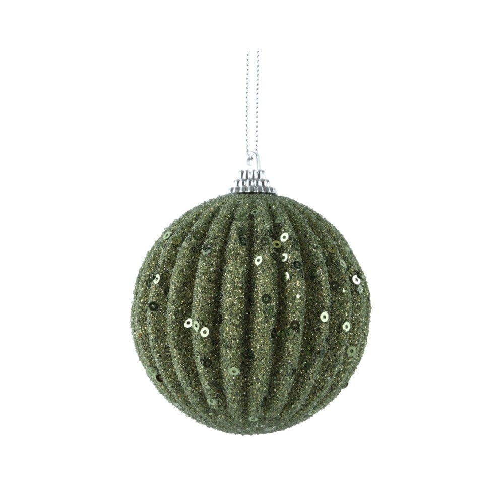 Kerstbal | plastic | groen | 8cm