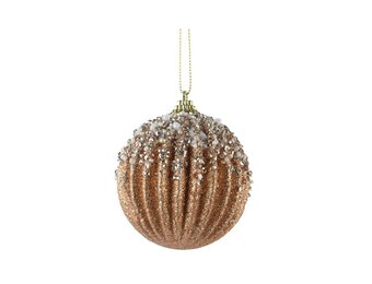 Kerstbal | foam | cognac met spikkels | 8cm