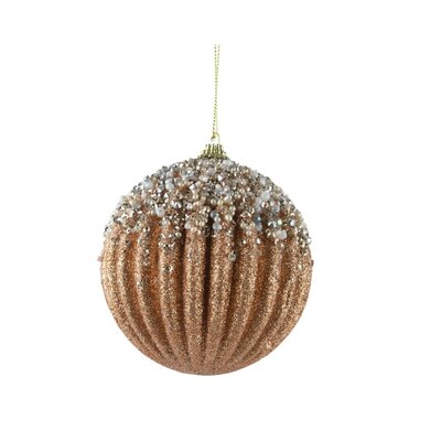 Kerstbal | foam | cognac met spikkels | 10cm