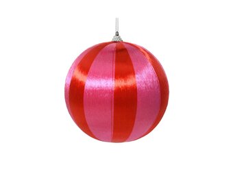 Kerstbal | foam | rood/roze | 8cm