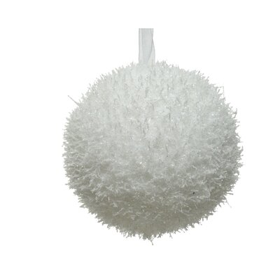 Kerstbal ijs | foam | wit | 8cm