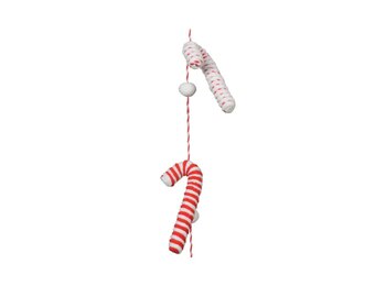 Kerstslinger zuurstokken | polyester | rood/wit | 150cm
