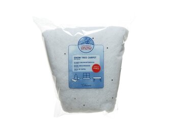 Kerstboomrok sneeuw | polyester | met glitters | 100cm