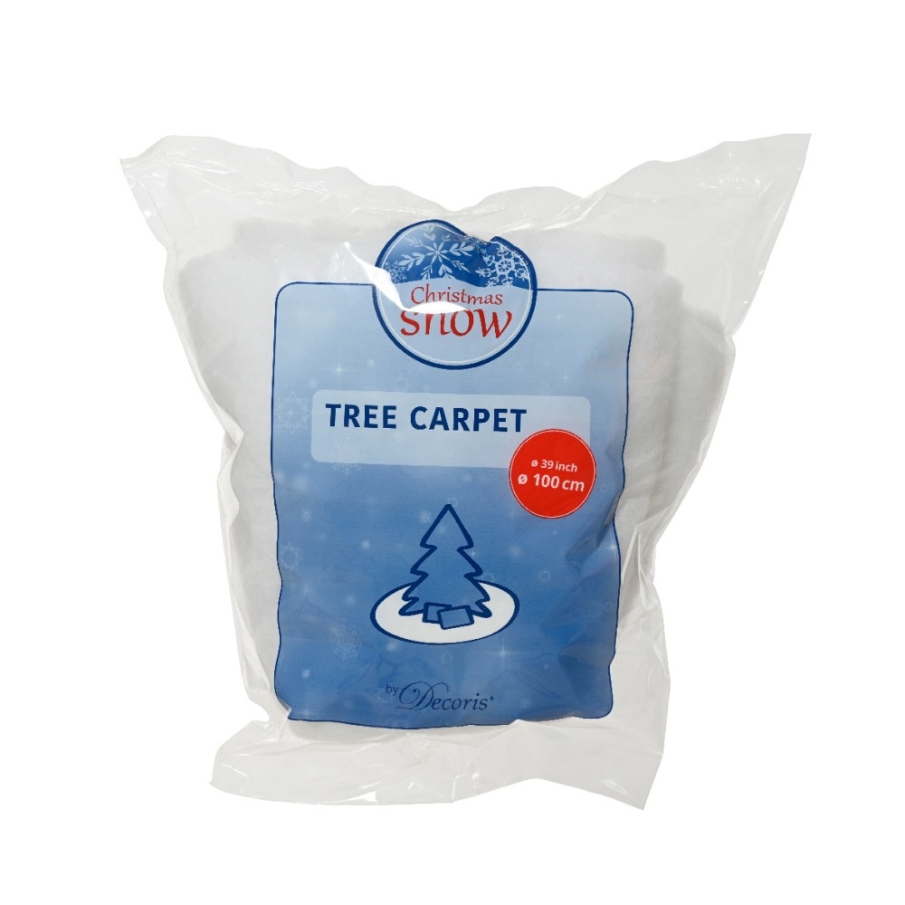 Kerstboomrok sneeuw | polyester | 100cm