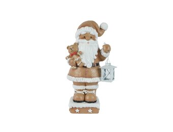 Peperkoek kerstman | magnesium | bruin/wit | 47cm