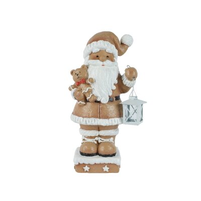 Peperkoek kerstman | magnesium | bruin/wit | 47cm