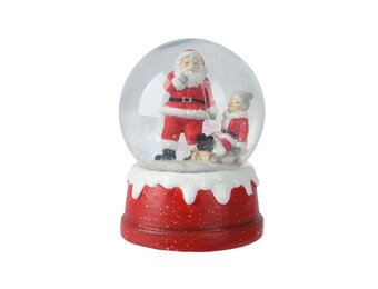 Waterbal kerstpaar | rood/wit | 13,5cm
