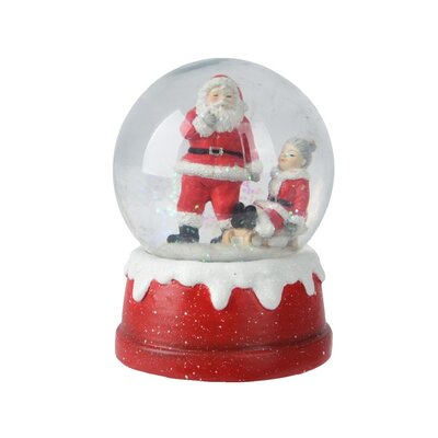 Waterbal kerstpaar | rood/wit | 13,5cm