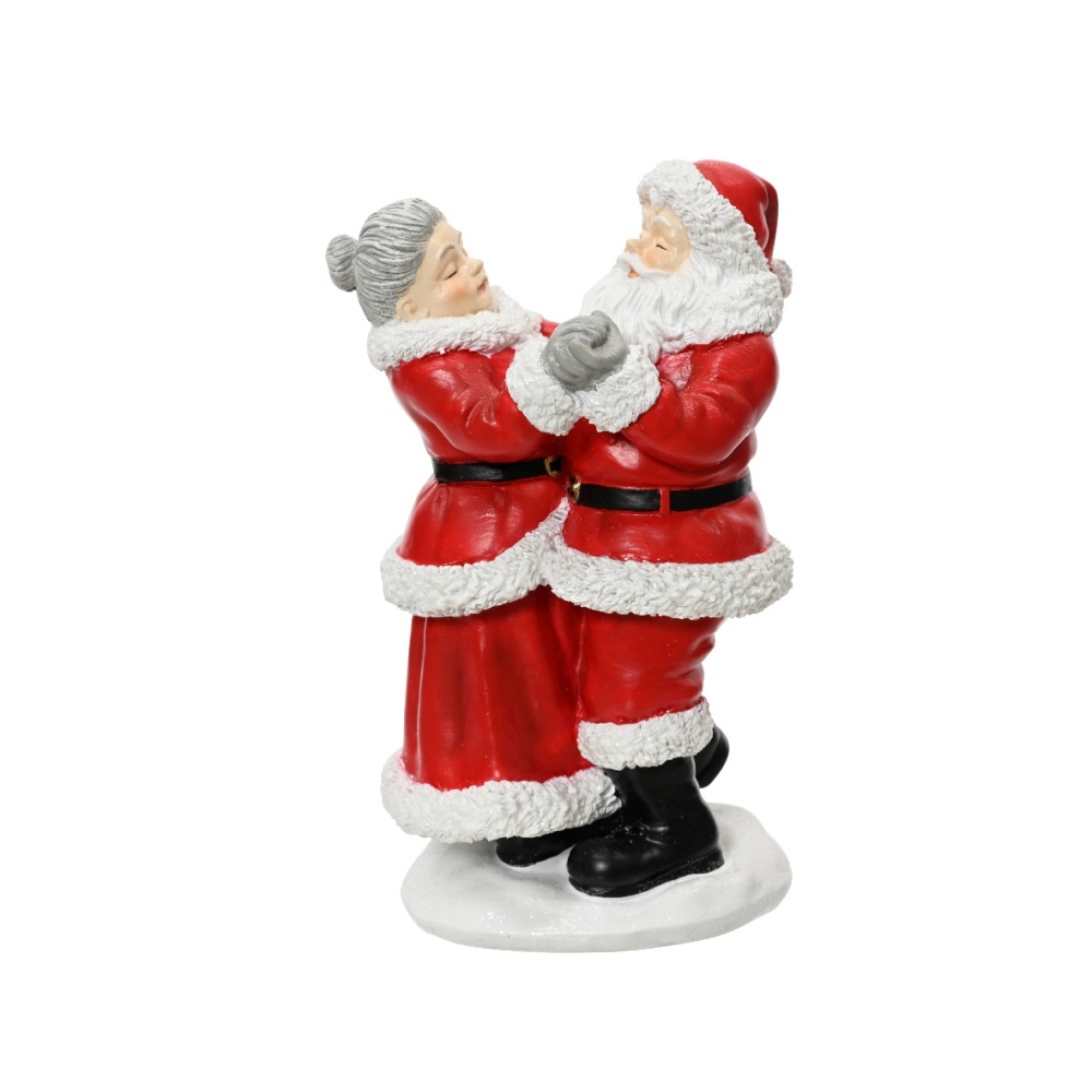 Kerstpaar | polyresin | rood | 16cm