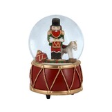 Muziekdoos drums | polyresin | rood/goud | 14,5cm
