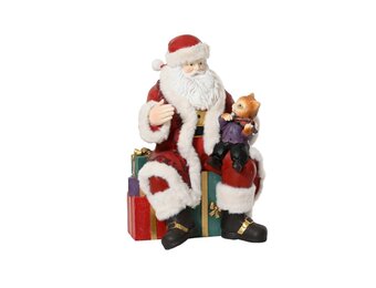 Kerstman met kat | magnesium | 63cm