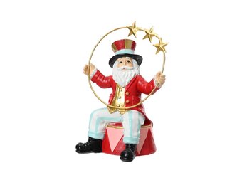 Circus kerstman met sterren | polyresin | 19cm