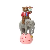 Olifant met beer | polyresin | 28,5cm