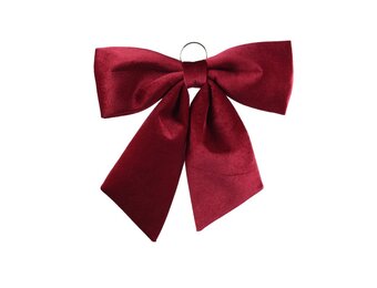 Kerststrik | polyester | ossenbloed | 52cm