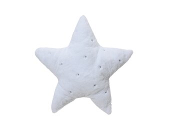 Kussen ster | kunstbont | wit | 65cm