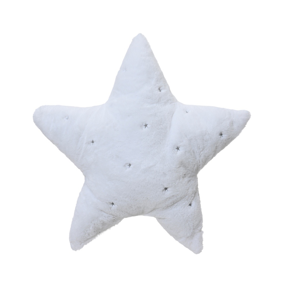 Kussen ster | kunstbont | wit | 65cm