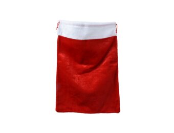 Kersttas | polyester | rood/wit | 70cm