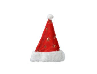 Kerstmuts rood/wit | 100% polyester | met sterren