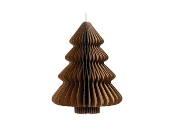 Papieren kerstbal | kerstboom | bruin | 15cm
