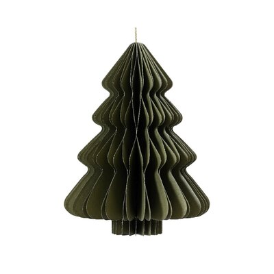 Papieren kerstbal | kerstboom | groen | 15cm
